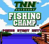 TNN Outdoors Fishing Champ title screen for GameBoy Color